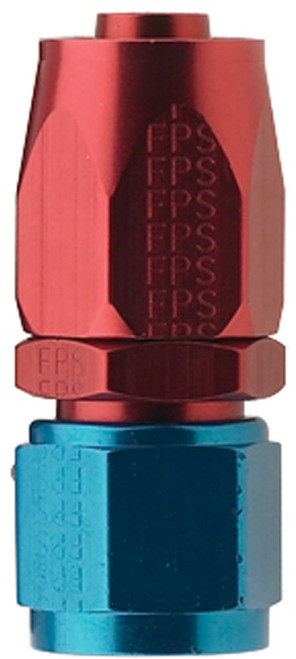 Fitting - Hose End - 2000 Series Pro-Flow - Straight - 10 AN Hose to 10 AN Female - Swivel - Aluminum - Blue / Red Anodized - Each