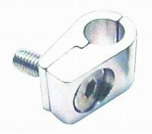 Line Clamp - 2 Piece - 0.375 in ID - Aluminum - Natural - Set of 4