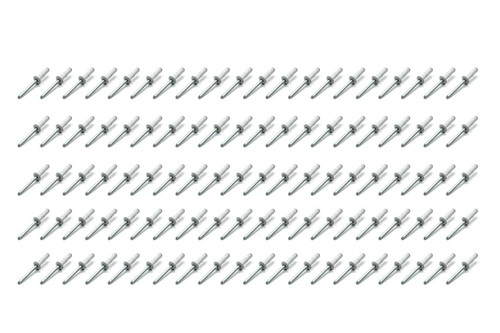 Rivet - Avex Style - 3/8 in Head - 3/16 in Steel Mandrel - 1/2 in Grip Range - Aluminum - White Powder Coat - Set of 100