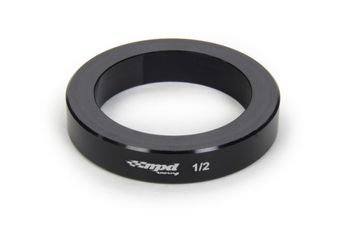 Axle Spacer - 0.5 in Thick - Straight - MPD System Saver - Aluminum - Black Anodized - 31 Spline Axle - Midget - Each