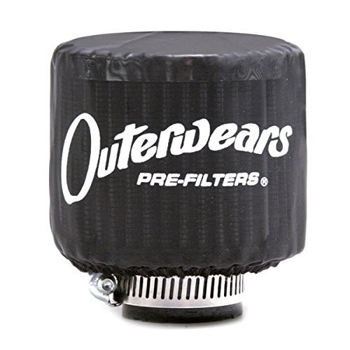 Air Filter Wrap - Pre Filter - Round - 4.5 in OD - 4 in Tall - Outerwears Logo - Polyester - Black - Each