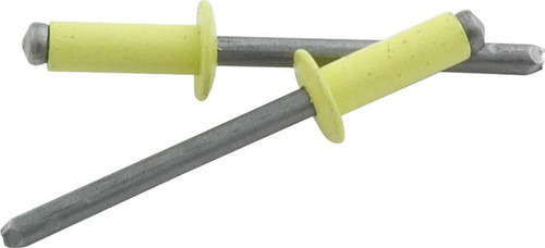 Rivet - 3/8 in Head - 3/16 in Steel Mandrel - 1/4-3/8 in Grip Range - Aluminum - Yellow Paint - Set of 250