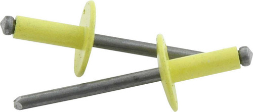 Rivet - 5/8 in Head - 3/16 in Steel Mandrel - 1/4-3/8 in Grip Range - Aluminum - Yellow Paint - Set of 250