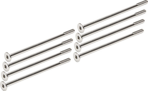 Valve Cover Fastener - Bolt - 1/4-20 in Thread - 5.000 in Long - Allen Head - Steel - Chrome - Tall - Center Bolt - Small Block Chevy - Set of 8