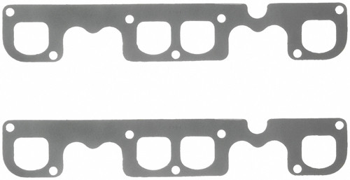 Exhaust Manifold / Header Gasket - 1.700 x 1.780 in Raised D Port - Steel Core Laminate - Small Block Chevy - Pair