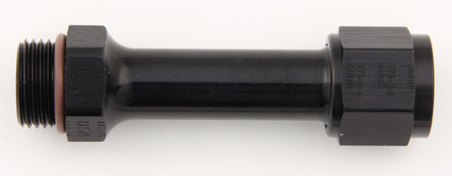 Fitting - Adapter - Straight - 8 AN Female Swivel to 3/4-16 in Male - Extended - Aluminum - Black Anodized - Each