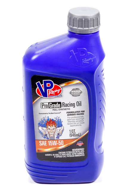 Motor Oil - Pro Grade Racing - High Zinc - 15W50 - Synthetic - 1 qt Bottle - Each