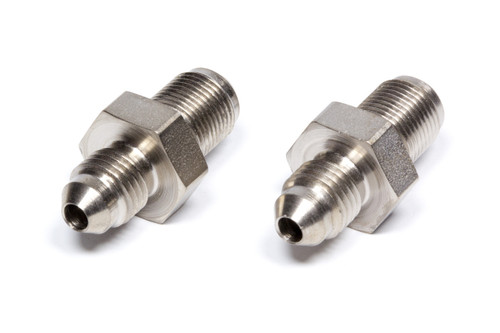 Fitting - Adapter - Straight - 4 AN Male to 12 mm x 1.00 Male Inverted Flare / Bubble Flare - Steel - Nickel Plated - Pair