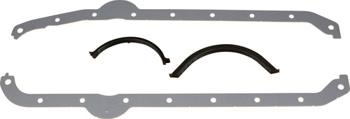 Oil Pan Gasket - Multi-Piece - Fiber - Small Block Chevy - Kit