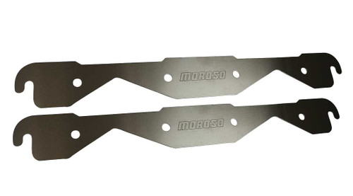 Exhaust Port Blockoff - 1-Piece - Aluminum - Natural - Small Block Chevy - Pair