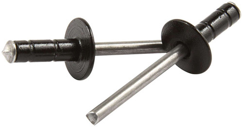 Rivet - Multi-Grip - 1/2 in Head - 3/16 in Steel Mandrel - 1/16-3/8 in Grip Range - Aluminum - Black Paint - Set of 250