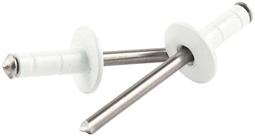 Rivet - Multi-Grip - 1/2 in Head - 3/16 in Steel Mandrel - 1/16-3/8 in Grip Range - Aluminum - White Paint - Set of 250