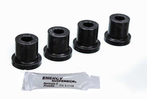 Spring Shackle Bushing Kit - Hyper-Flex - Front - Polyurethane - Black - Jeep CJ 1976-86 - Kit