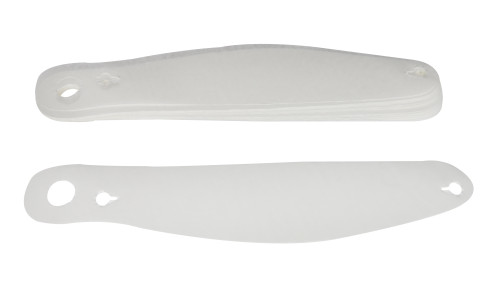Helmet Shield Tear Off - 2 mm Thick - 13 in Center to Center - Plastic - Clear - Aria GP7 - Set of 200