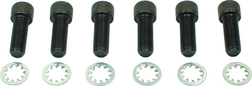 Flywheel Bolt Kit - 7/16-20 in Thread - 1.000 in Long - Allen Head - Steel - Black Oxide - Small Block Chevy - Set of 6