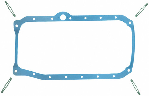 Oil Pan Gasket - 1-Piece - Plastic Core Silicone Rubber - GM V6 - Kit Oil Pan Gasket - 1-Piece - Plastic Core Silicone Rubber - GM V6 - Kit