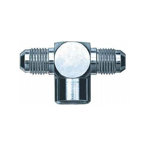 Fitting - Adapter Tee - 1/8 in NPT Female x 4 AN Male x 4 AN Male - Steel - Natural - Each