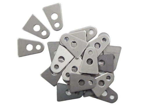 Body Mounting Tabs - Gusseted - 1/4 in Mounting Hole - Steel - Natural - Set of 25 Body Mounting Tabs - Gusseted - 1/4 in Mounting Hole - Steel - Natural - Set of 25