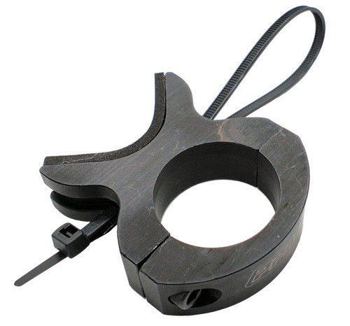 Shock Reservoir Bracket - Clamp-On - Cable Tie - Aluminum - Black Anodized - 1-1/2 to 3 in Reservoirs - 1-3/4 in OD Tube - Each