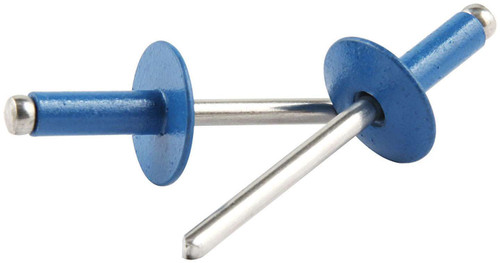 Rivet - 5/8 in Head - 3/16 in Mandrel - 1/4-3/8 in Grip Range - Aluminum - Pepsi Blue - Set of 250