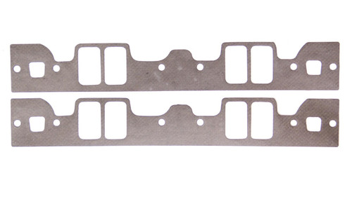 Intake Manifold Gasket - 0.06 in Thick - 1.317 x 2.276 in Rectangular Port - Steel Core Laminate - Small Block Chevy - Pair