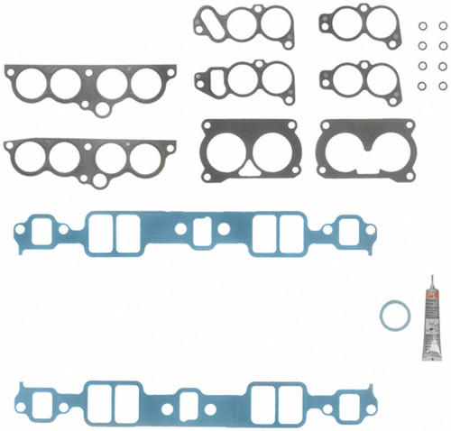 Intake Manifold Gasket - 1.23 x 1.992 in Rectangular Port - Steel Core Laminate - GM TPI - Small Block Chevy - Kit