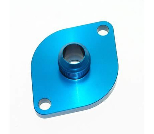 Water Neck - Straight - 12 AN Male - O-Ring Seal - Aluminum - Blue Anodized - Chevy V8 - Each Water Neck - Straight - 12 AN Male - O-Ring Seal - Aluminum - Blue Anodized - Chevy V8 - Each