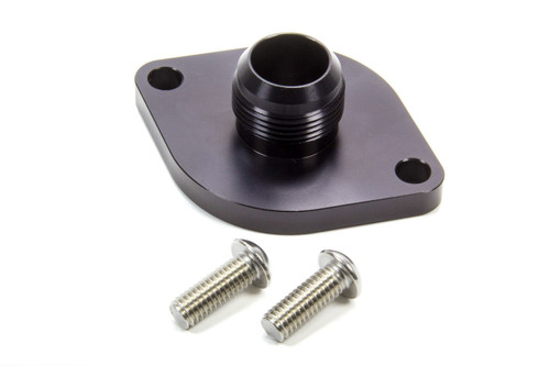 Water Neck - Straight - 16 AN Male - O-Ring Seal - Aluminum - Black Anodized - Chevy V8 - Each