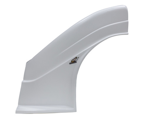 Fender - Driver Side - MD3 Evolution - Raised - Plastic - White - Dirt Late Model - Each