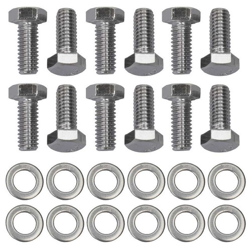 Differential Cover Bolt Kit - 5/16-18 in Thread - 0.750 in Long - Hex Head - Steel - Chrome - Dana 44 / GM 12-Bolt - Kit