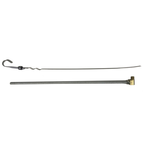 Engine Oil Dipstick - Solid Tube - Pan Mount - Steel - Chrome - Champ Oil Pans - Big Block Chevy - Each Engine Oil Dipstick - Solid Tube - Pan Mount - Steel - Chrome - Champ Oil Pans - Big Block Chevy - Each