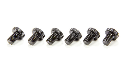 Flywheel Bolt Kit - 7/16-20 in Thread - 0.680 in Long - 12 Point Head - Steel - Black Oxide - Ram Lightweight Oval Track Flywheels - Chevy - Set of 6
