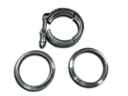 V-Clamp Assembly - 2-1/2 in OD Tubing - Steel Rings - Stainless Clamp - Kit