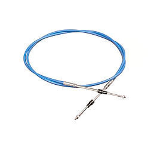 Throttle Cable - 9 ft Long - Solid Stainless Wire - Blue - Universal - Kit