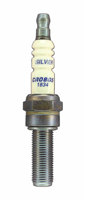 Spark Plug - Silver Racing - 10 mm Thread - 26.1 mm Reach - Heat Range 8 - Gasket Seat - Resistor - Each