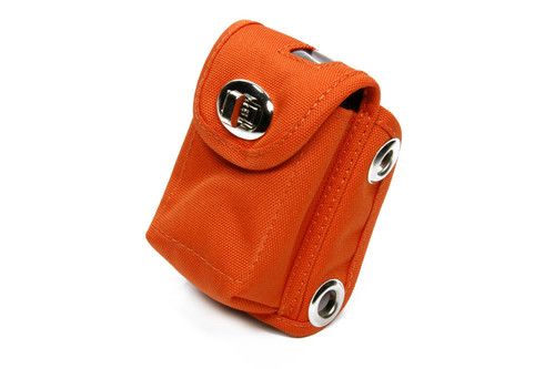 Storage Pouch - Transponder - Clear Viewing Window - Zip-Tie Mount - Nylon - Orange - Each