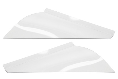 Window - Vent - 0.093 in Thick - Molded - Oversized - Mar Resistant - Polycarbonate - Clear - ABC / LMSC - Pair