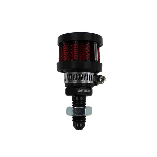 Breather - Screw-In - Round - 4 AN Male - Steel - Each