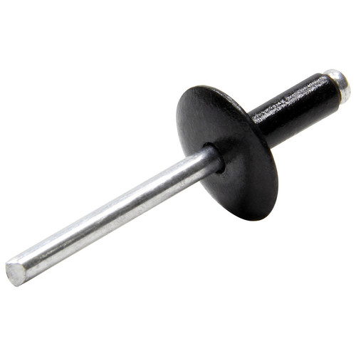 Rivet - Large - 5/8 in Head - 3/16 in Aluminum Mandrel - 1/4 to 3/8 in Grip Range - Aluminum - Black Paint - Set of 250