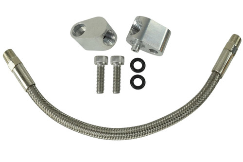 Steam Vent Kit - Fitting / Hardware / Hose - 2 Corner - Natural - GM LS-Series - Kit