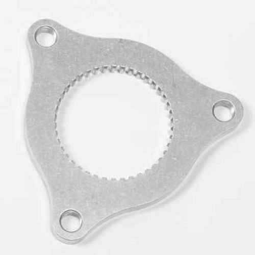 Brake Rotor Adapter - 2.750 x 42 Spline Axle to 3-Bolt Rotor Pattern - Aluminum - Natural - Each Brake Rotor Adapter - 2.750 x 42 Spline Axle to 3-Bolt Rotor Pattern - Aluminum - Natural - Each