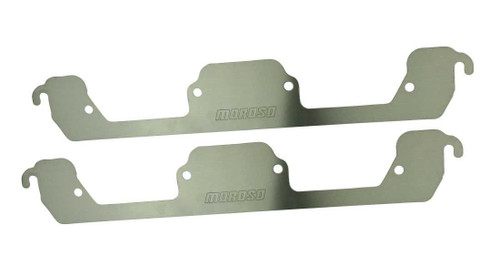 Exhaust Port Blockoff - 1-Piece - Aluminum - Natural - Small Block Mopar - Pair