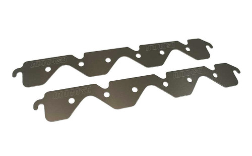 Exhaust Port Blockoff - 1-Piece - Aluminum - Natural - Small Block Ford - Pair