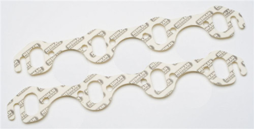 Exhaust Header / Manifold Gasket - 1.675 x 1.035 in Oval Port - Steel Core Laminate - Small Block Ford - Pair