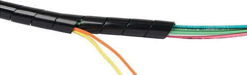Hose and Wire Sleeve - 3/4 in Diameter - 10 ft - Spiral - Plastic - Black - Each