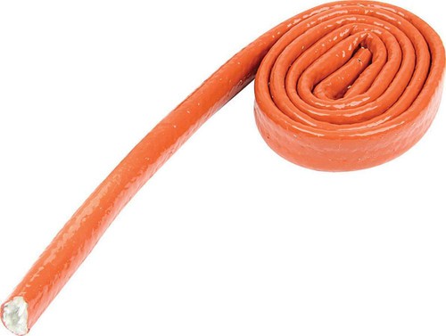 Hose and Wire Sleeve - 1/4 in ID - 3 ft - Silicone / Fiberglass - Orange - Each
