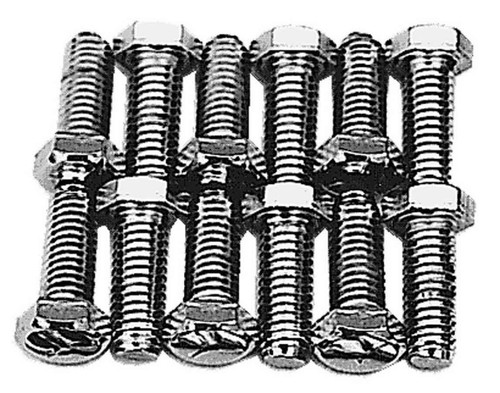 Intake Manifold Bolt Kit - Hex Head - Steel - Chrome - Small Block Chevy - Kit Intake Manifold Bolt Kit - Hex Head - Steel - Chrome - Small Block Chevy - Kit