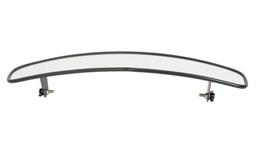 Mirror - Rear View - Wide Angle - 17 in Wide x 3 in Tall - Replacement - Aluminum - Black Anodized - Kit