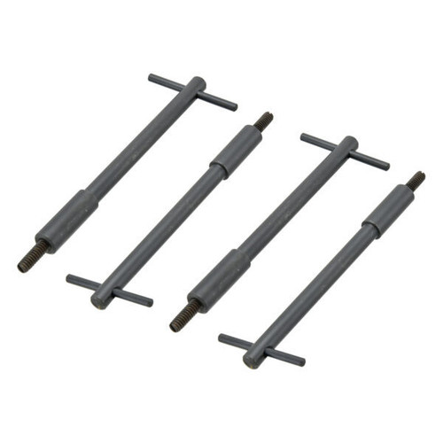 Valve Cover Fastener - Stud - 1/4-20 in Thread - 1.250 in Long - Wing Nuts - 5 in Long - Steel - Black Paint - Set of 4