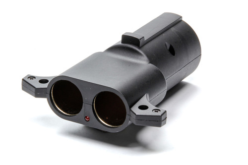 Trailer Plug Adapter - 7-Way Plug to Dual Cigarette Power Outlet - Plastic - Black - Each